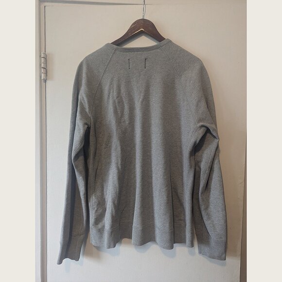 REIGNING CHAMP - Grey cotton crewneck sweater - Sz L - Picture 3 of 8